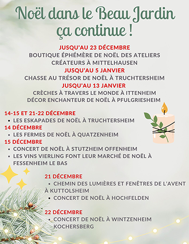 Dates noël Le Beau Jardin